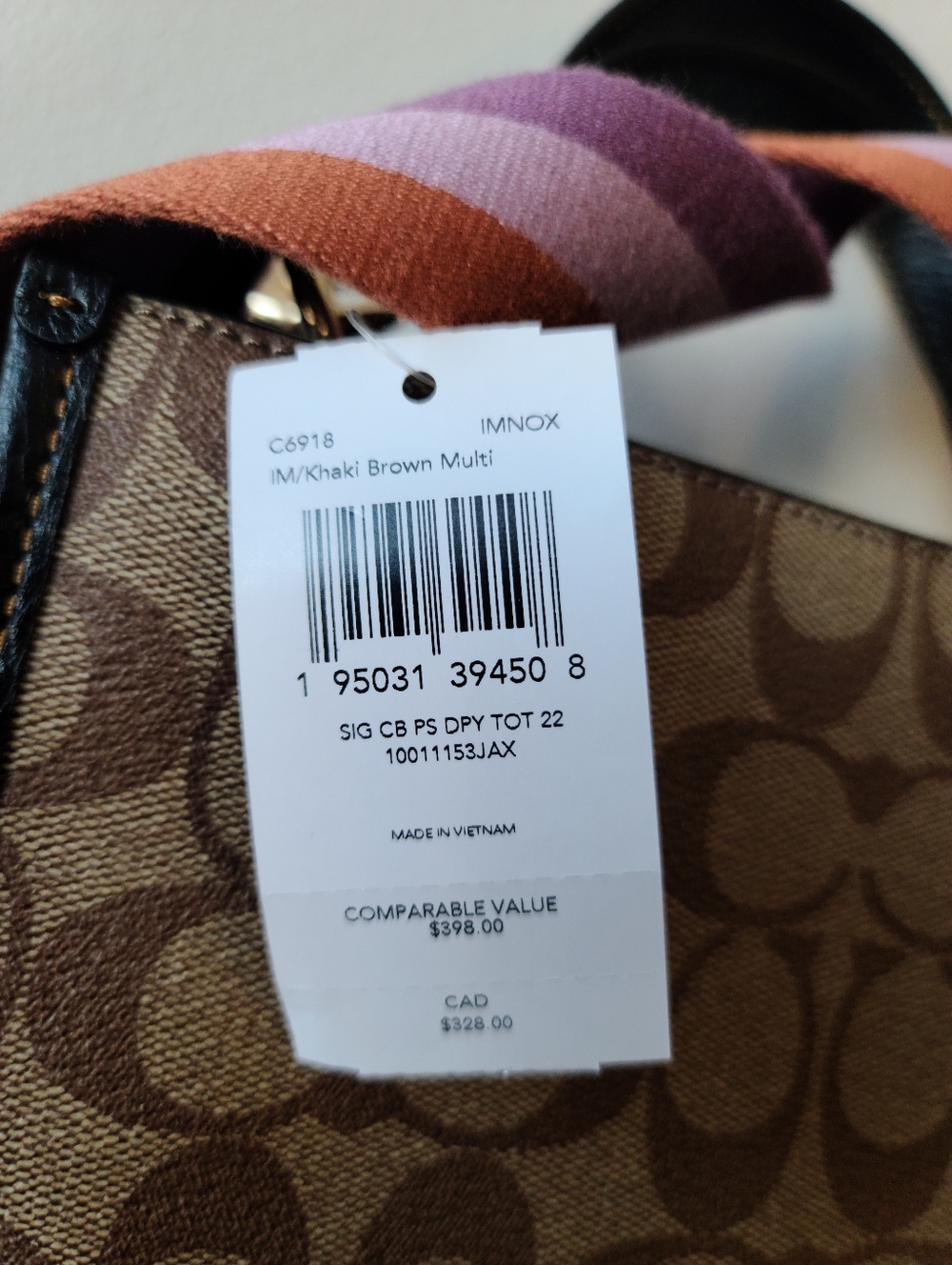 NWT Coach Dempsey Tote Bag 22 In Colourblock Signature Canvas With Disco Patches - Picture 5 of 14